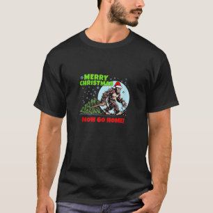 Funny Bigfoot Familie Weihnachten Sasquatch Santa T-Shirt