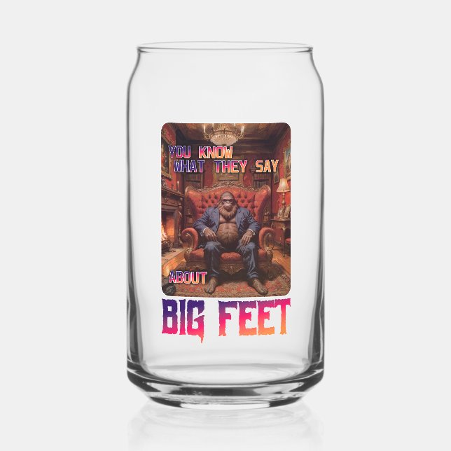 Funny Bigfoot Feet Meme Dosenglas (Rückseite)