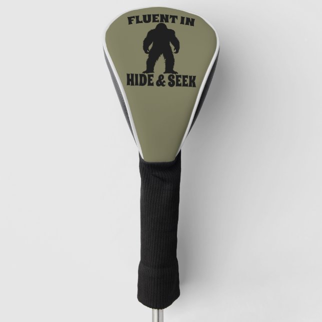 Funny Bigfoot - fließend in Verborgen und Suchen Golf Headcover (Vorderseite)