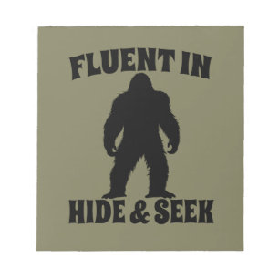 Funny Bigfoot - fließend in Verborgen und Suchen Notizblock
