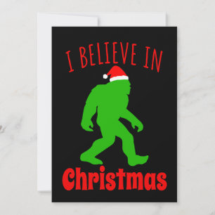 Funny Bigfoot glaube ich an Weihnachten Einladung