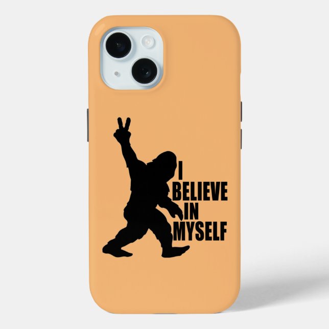 Funny Bigfoot-Ich glaube an mich selbst Case-Mate iPhone Hülle (Rückseite)