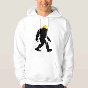 Funny Bigfoot in Trump Gelben Haar 2024 Wahlen Hoodie