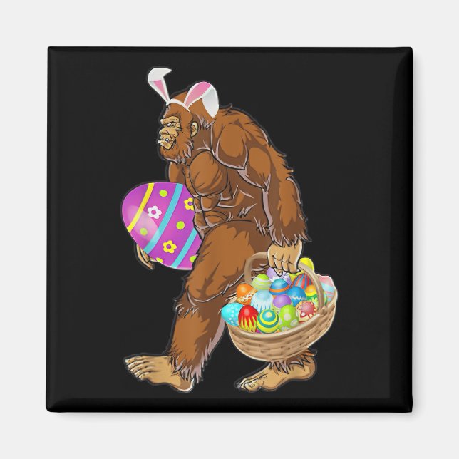 Funny Bigfoot Jagd Ostereier Magnet (Vorne)