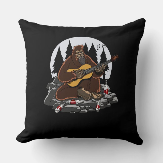 Funny Bigfoot Mountain Camping Wandern Kissen (Vorderseite)