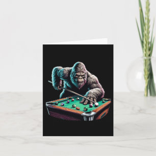 Funny Bigfoot Sasquatch Billiards Billard Pool Pla Karte
