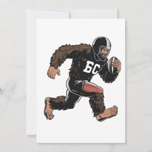 Funny Bigfoot Sasquatch Fantasy Football Sport Dankeskarte