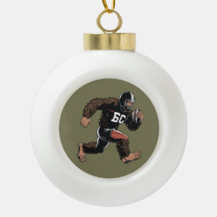Funny Bigfoot Sasquatch Fantasy Football Sport Keramik Kugel-Ornament