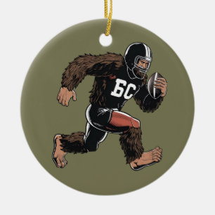 Funny Bigfoot Sasquatch Fantasy Football Sport Keramik Ornament