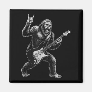 Funny Bigfoot Sasquatch Gitarre spielen, Rock und  Magnet