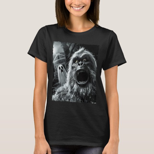 Funny Bigfoot Sasquatch Halloween  T-Shirt (Vorderseite)