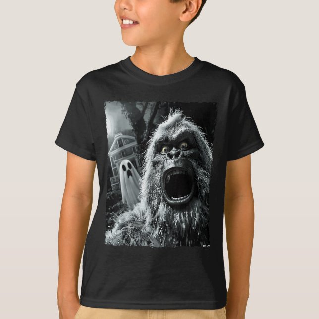 Funny Bigfoot Sasquatch Halloween  T-Shirt (Vorderseite)