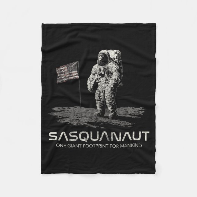 Funny Bigfoot Sasquatch Space Sasquanaut  Fleecedecke (Vorderseite)