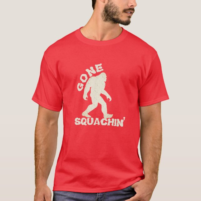 Funny Bigfoot Shirt, Gone Squatchin T-Shirt (Vorderseite)