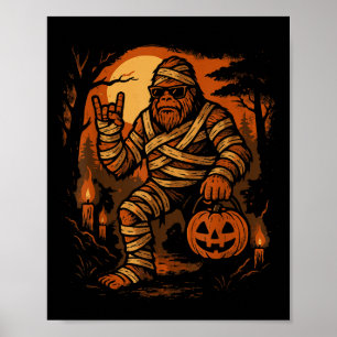 Funny Bigfoot Soky Halloween Sasquatch Poster