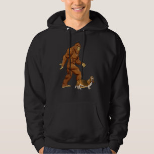Funny Bigfoot Spaziergang Basset Hound Sasquatch D Hoodie