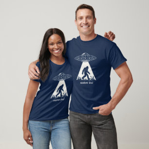 Funny Bigfoot T-Shirt, Custom Alien Encounter UFO T-Shirt