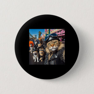 Funny Biker Cats Gangster Cats Street Motorrad C Button