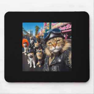 Funny Biker Cats Gangster Cats Street Motorrad C Mousepad