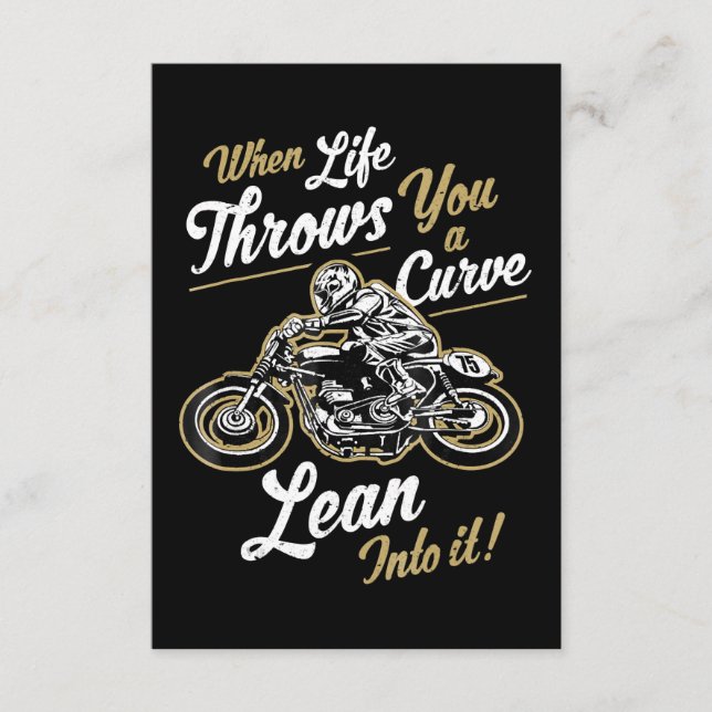Funny Biker Quotes Sarcastic Motorrad Rider Gesche Begleitkarte (Vorderseite)