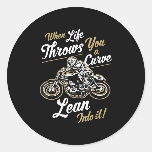 Funny Biker Quotes Sarcastic Motorrad Rider Gesche Runder Aufkleber (Vorderseite)