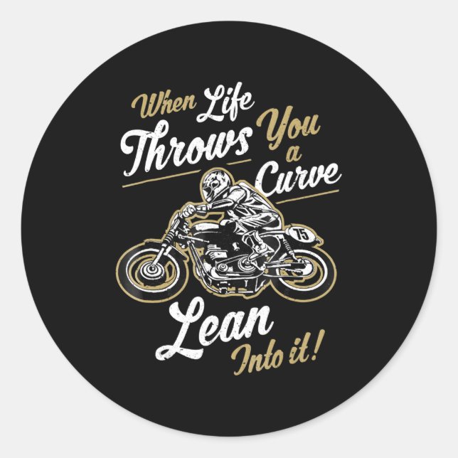 Funny Biker Quotes Sarcastic Motorrad Rider Gesche Runder Aufkleber (Vorderseite)