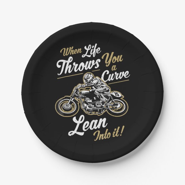 Funny Biker Zitate Sarcastic Motorrad-Rider Gesche Pappteller (Vorderseite)