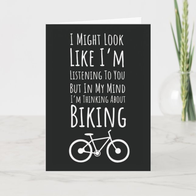 Funny Biking Cards Cyclist Biker Bicycle Cycling Karte (Vorderseite)