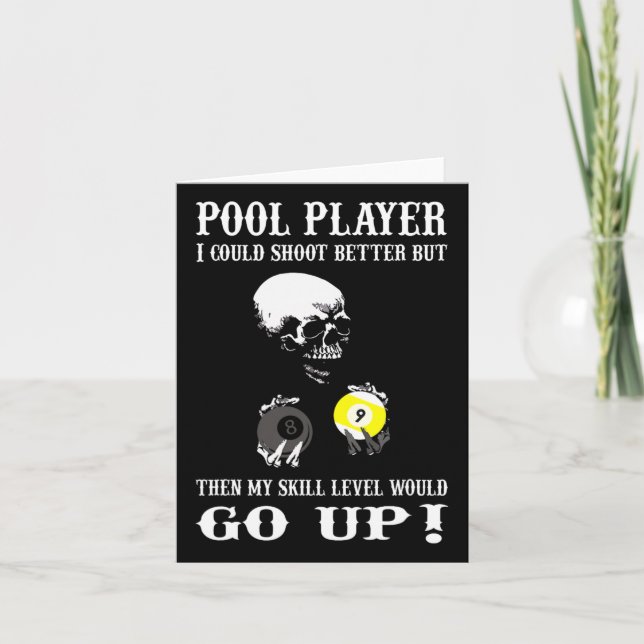 Funny Billards Pool Player Ich konnte besser schie Karte (Vorderseite)
