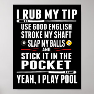 Funny Billiard I Rub Mein Tipp Poster