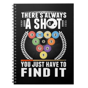 Funny Billiard Joke Cue Snooker Pool Player Notizblock