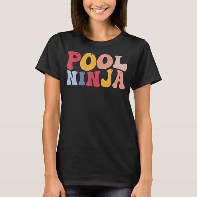 Funny Billiard Player Pool Ninja T-Shirt (Vorderseite)