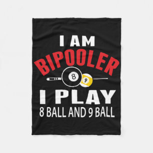 Funny Billiard Pool T Shirt I spiele 8 ll und 9 ll Fleecedecke