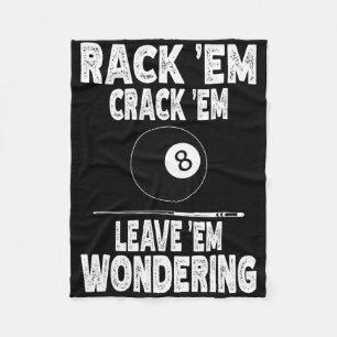 Funny Billiard Rack Em Crack Em Verlass Em Wonderi Fleecedecke