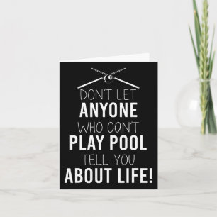 Funny Billiard Sprichwort für sarkastische Schwimm Karte
