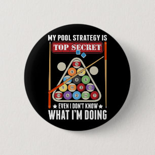 Funny Billiard Strategie Cue Snooker Pool Player Button