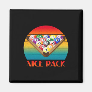 Funny Billiards 9 Ball Pool Player Vintag Nice Rac Magnet