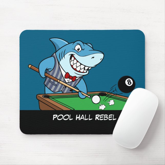 Funny Billiards Fanatic Cool Rebel Pool Hall Rebel Mousepad (Mit Mouse)