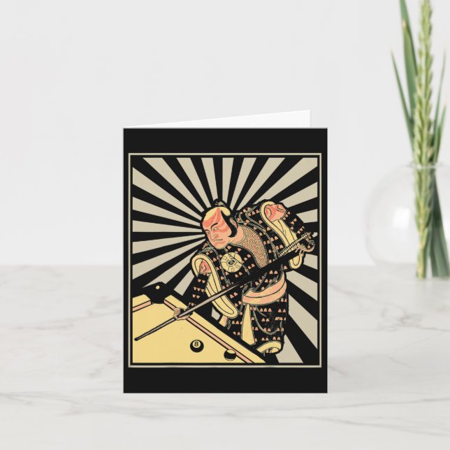 Funny Billiards Geschenk für 8-ll Pool-Spieler Sam Karte (Vorderseite)