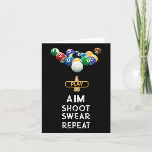 Funny Billiards Gift T Shirt für Pool Player Karte