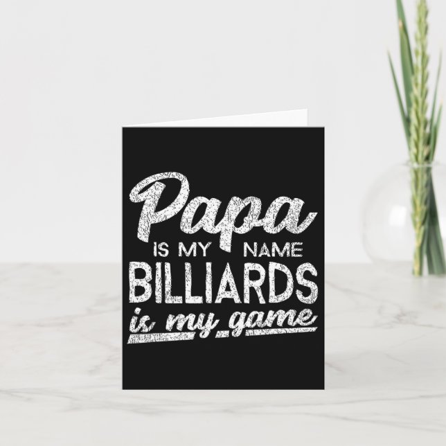 Funny Billiards Papa Gift Karte (Vorderseite)