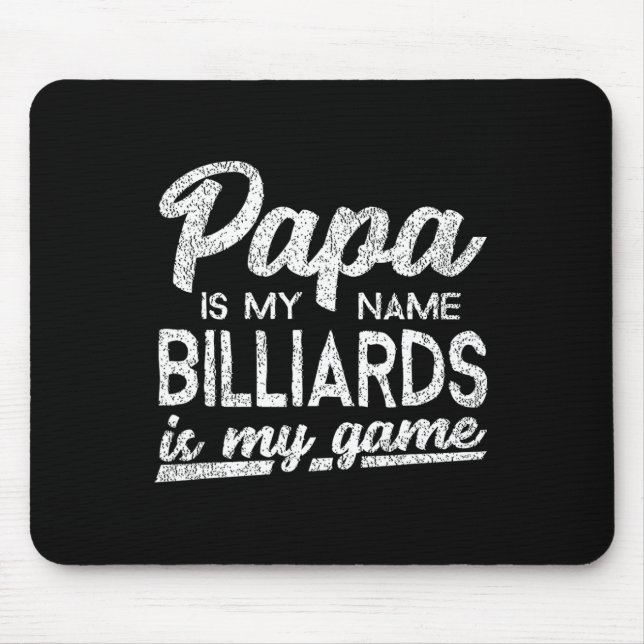 Funny Billiards Papa Gift Mousepad (Vorne)