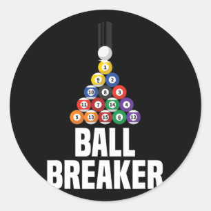 Funny Billiards Pool Ball Runder Aufkleber