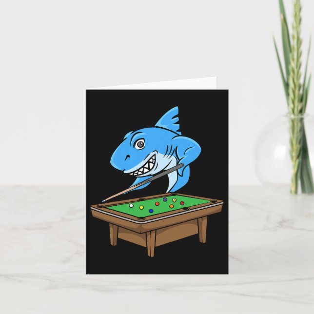 Funny Billiards Pool Shark Hall Snooker Joke Billi Karte (Vorderseite)