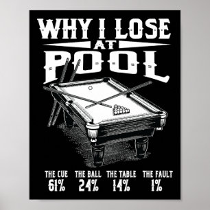 Funny Billiards Warum ich bei Snooker Billiard Poo Poster