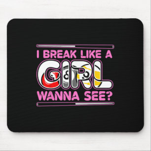 Funny Billiards Zitat, das ich wie ein Mädchen bri Mousepad