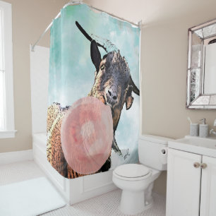 Funny Billy Goat Bubbles mit Bubblegum Duschvorhang