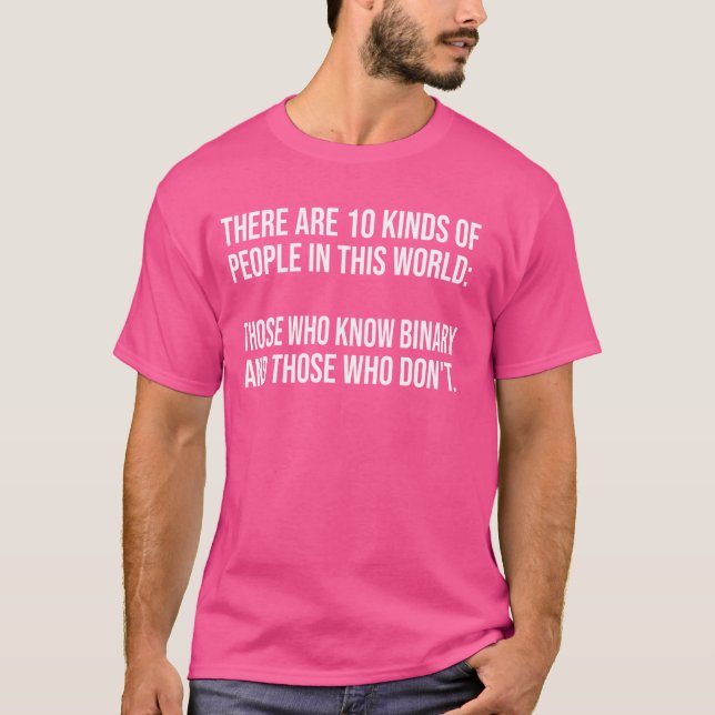 Funny Binary Art of People Code Spaß Computer S T-Shirt (Vorderseite)