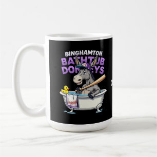 Funny Binghamton Baseball Bathtub Donkey Vintag Kaffeetasse