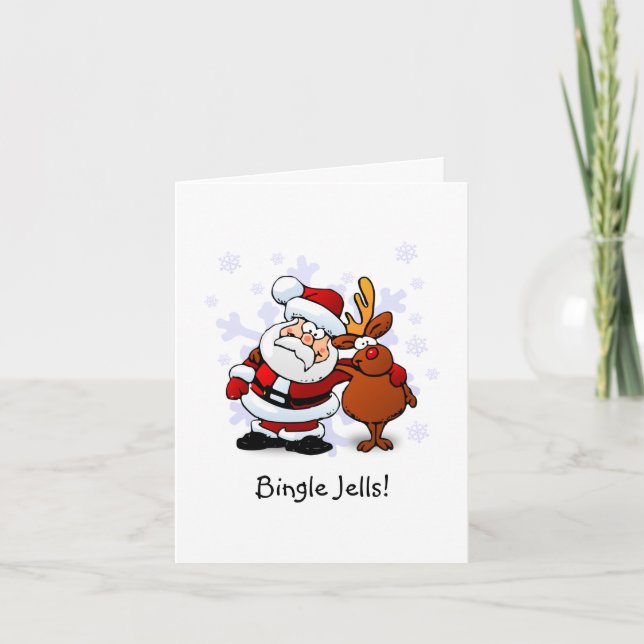 Funny Bingle Jells Carte de Noël (Devant)